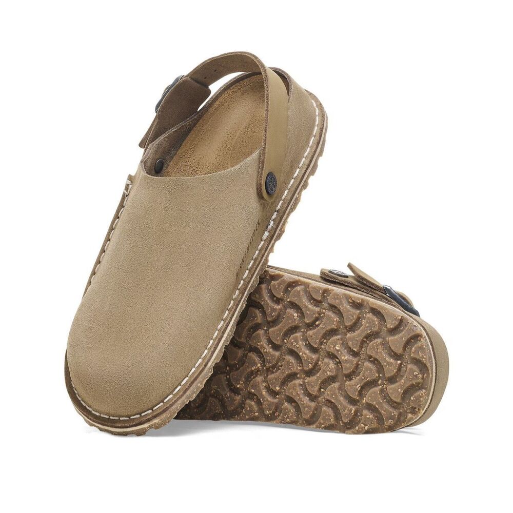 Birkenstock Lutry Premium Suede Gray Taupe Size EU 40 US 9 Narrow Fit